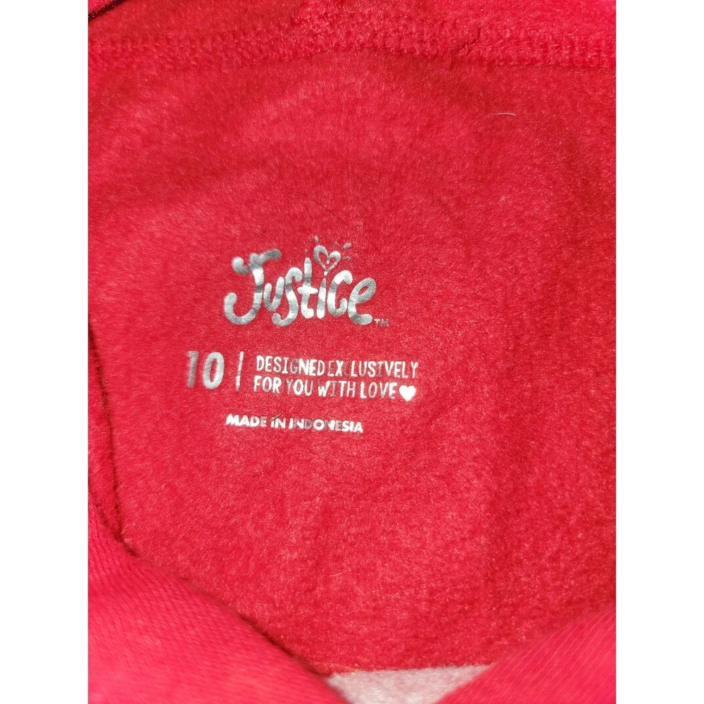 Justice holiday Christmas oh deer‎ sweatshirt cropped size 10 hoodie